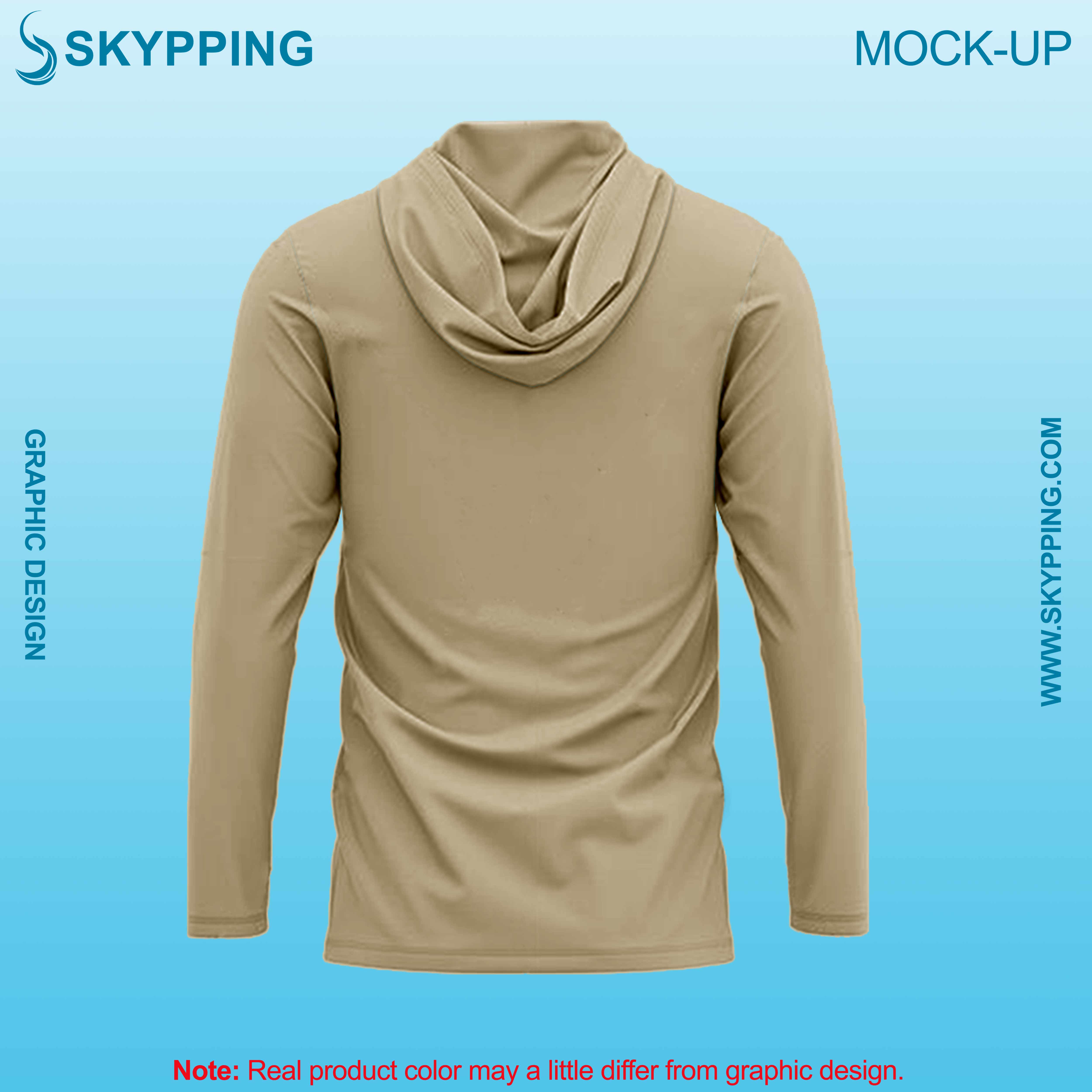 Hooded Long sleeve set-in style round neck t-shirts for men